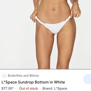 Lspace white bikini bottom